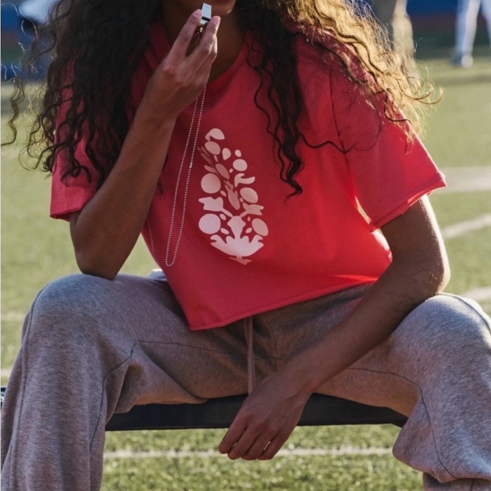 NWT FP Movement Inspire Logo Tee Hibiscus Combo